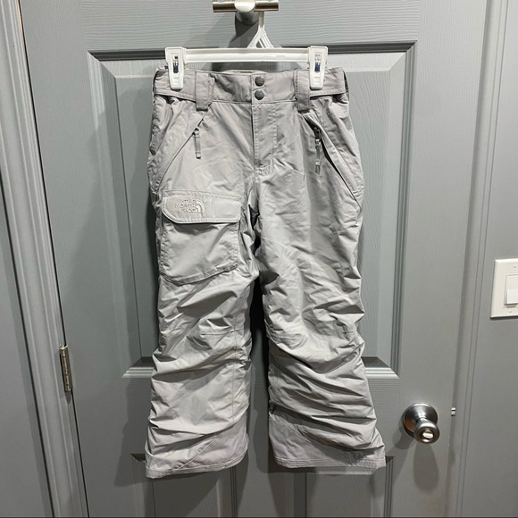 The North Face Girls Gray Freedom Insulated Ski Pants - Size S